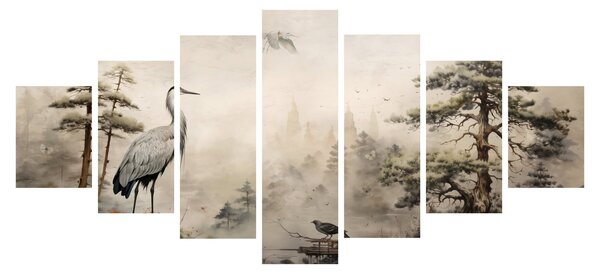 Obraz - Kreslená krajina (210x100 cm)