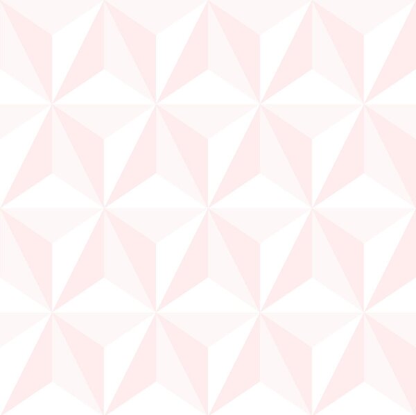 Růžově-bílá vliesová tapeta na zeď, 3D hvězdicový vzor 138911, Little Bandits, Esta