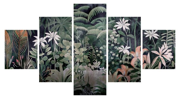 Obraz - Malovaný vzor džungle (125x70 cm)