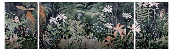 Obraz - Malovaný vzor džungle (170x50 cm)