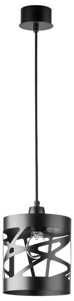 Lustr na lanku MODUL FREZ 1xE27/60W/230V pr. 17,5 cm černá