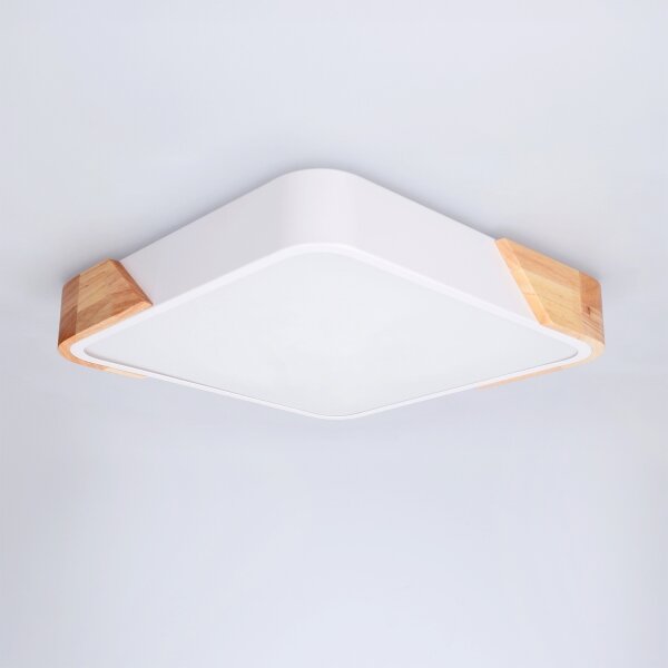Brilagi - LED Stropní svítidlo PILANA LED/24W/230V dub/bílá 32x32 cm