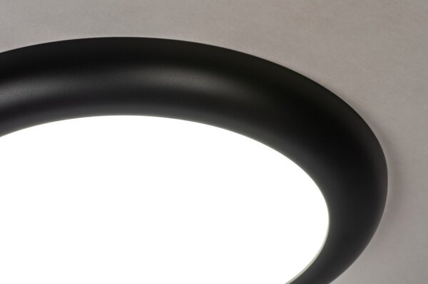 Stropní stmívatelné LED svítidlo do koupelny Treva Black 1 IP54 (LMD)