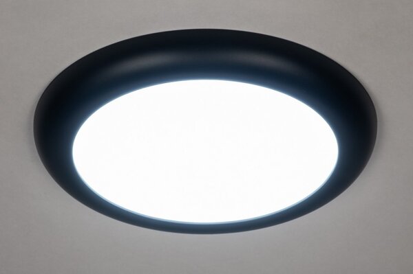 Stropní stmívatelné LED svítidlo do koupelny Treva Black 1 IP54 (LMD)