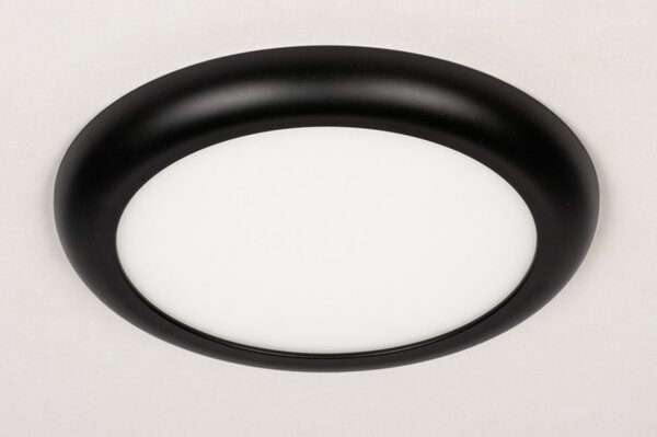 Stropní stmívatelné LED svítidlo do koupelny Treva Black 1 IP54 (LMD)