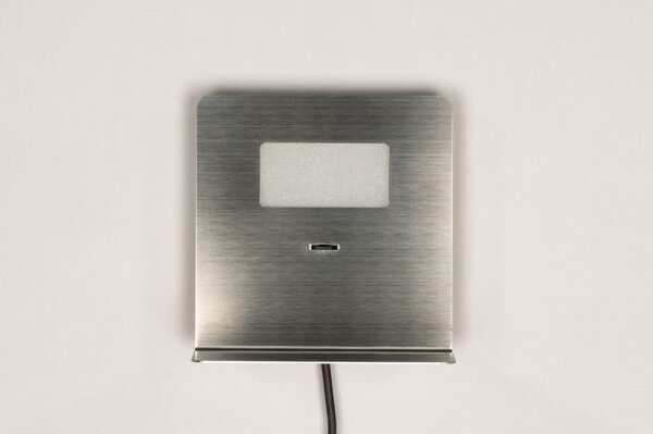 Nástěnné LED svítidlo do ložnice Portal Steel USB (LMD)