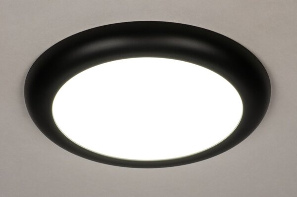 Stropní stmívatelné LED svítidlo do koupelny Treva Black 1 IP54 (LMD)