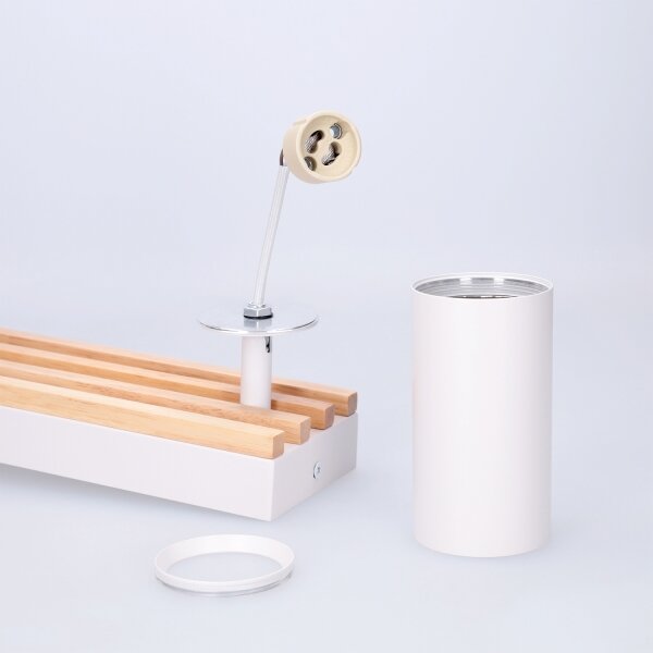 Brilagi - Bodové svítidlo SELE WOOD 4xGU10/30W/230V bílá/dřevo