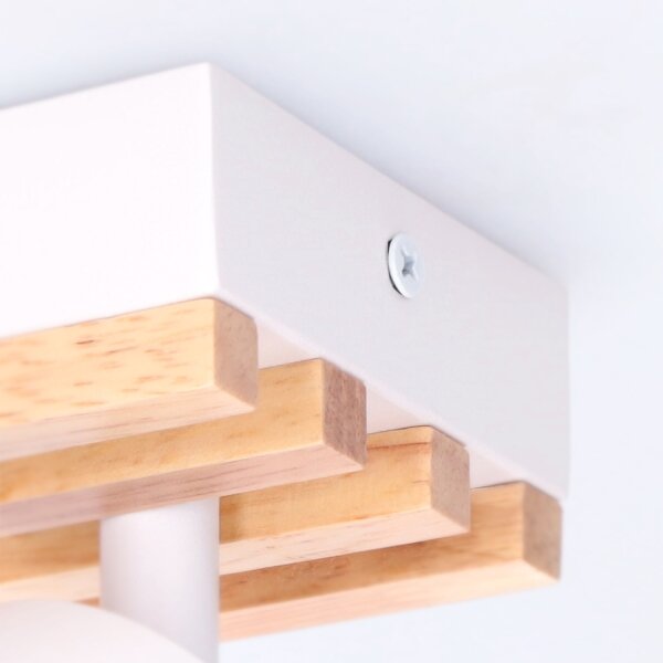 Brilagi - Bodové svítidlo SELE WOOD 4xGU10/30W/230V bílá/dřevo