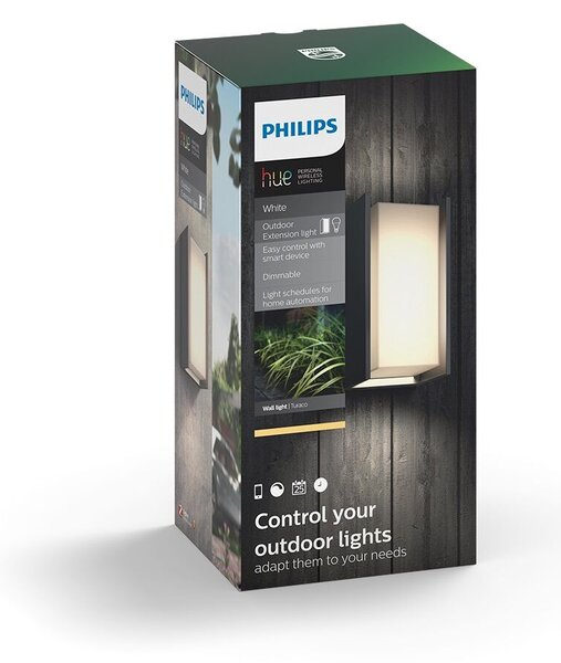 16472/93/P0 Hue White Turaco venkovní nástěnné LED svítidlo E27 1x9,5W 806lm 2700K IP44 antracit