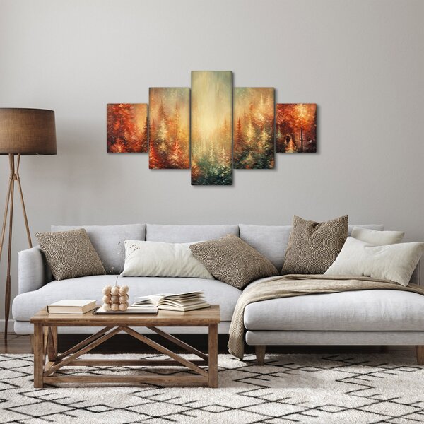 Obraz - Malba lesů (125x70 cm)