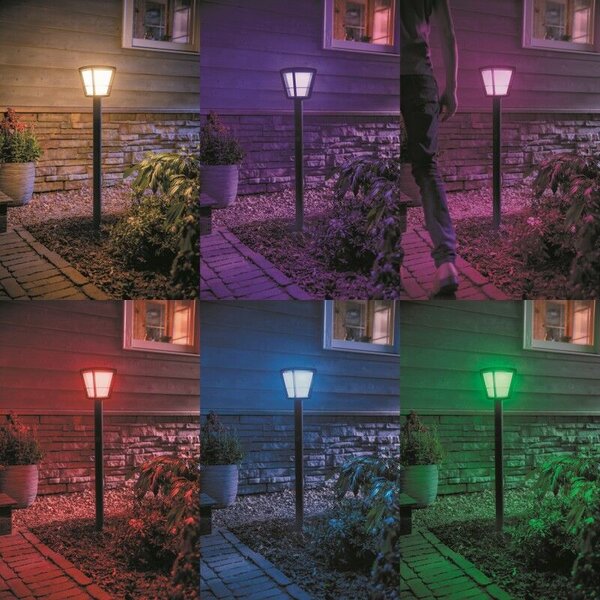 17442/30/P7 Hue WACA Econic venkovní sloupkové LED svítidlo 15W 1150lm 2200-6500K RGB IP44 černá