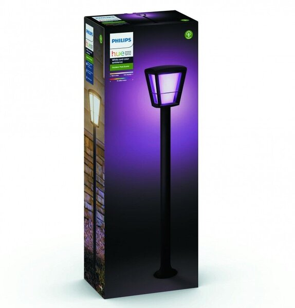 17442/30/P7 Hue WACA Econic venkovní sloupkové LED svítidlo 15W 1150lm 2200-6500K RGB IP44 černá