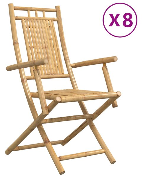 Skládací židle 8 ks 53x66x99 cm bambus 3278516