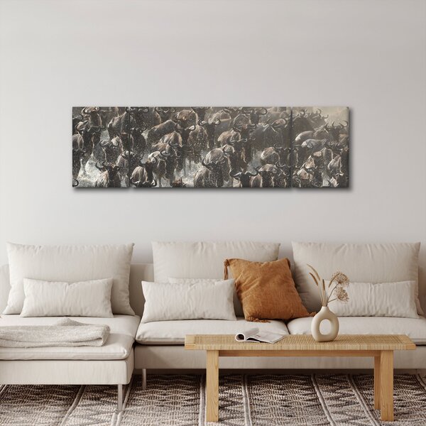 Obraz - Stádo pakoňů (170x50 cm)