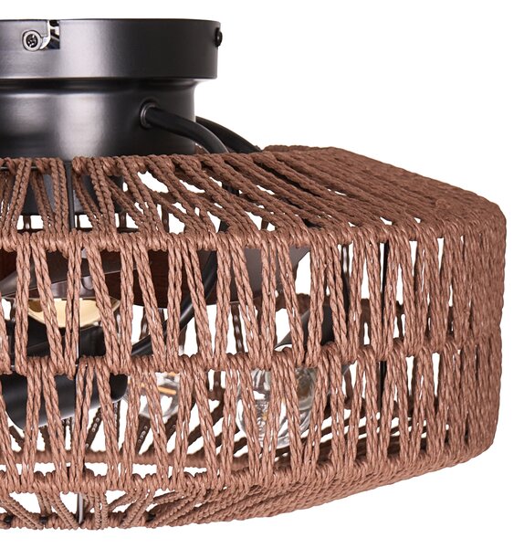 Stropní ventilátor se světlem ESTERO s dálkovým ovládáním Hnědá