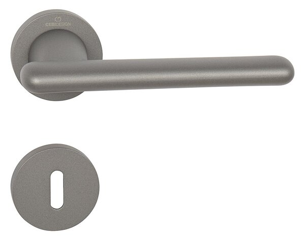 Dveřní kování MP CE - CASTA - R (T - Titan), klika-klika, Otvor na obyčejný klíč BB, MP T (titan)