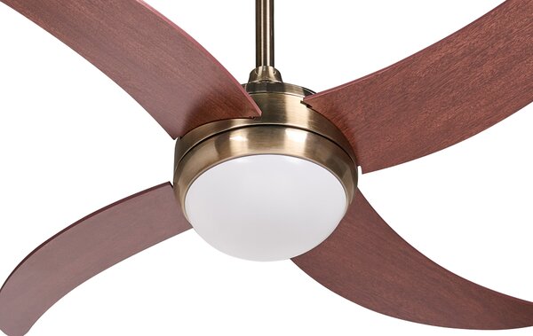 Stropní ventilátor se světlem CHACANA s dálkovým ovládáním LED Mosazná