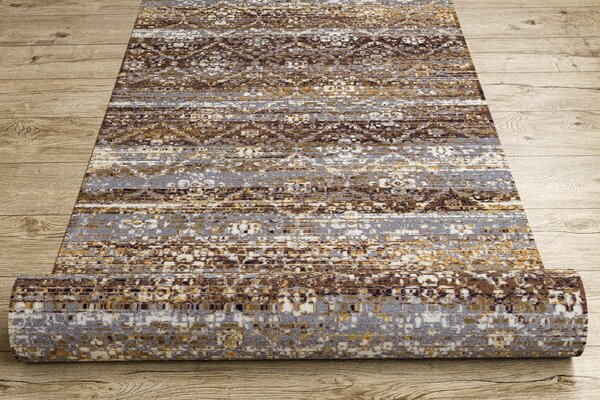 Associated Weavers Běhoun pogumovaný DIGITAL - BERGEN Marocký Jetel béžový šedý Šíře: 65 cm