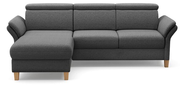 ROHOVÁ SEDAČKA, textil, tmavě šedá Sit & More - Sedací soupravy, Online Only