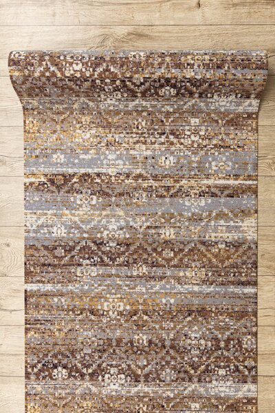 Associated Weavers Běhoun pogumovaný DIGITAL - BERGEN Marocký Jetel béžový šedý Šíře: 65 cm