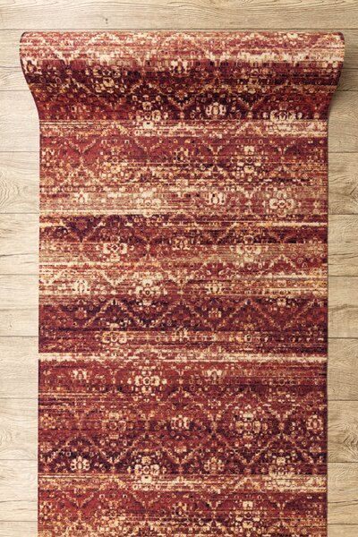 Associated Weavers Běhoun pogumovaný DIGITAL - BERGEN Marocký Jetel bordó béžový Šíře: 65 cm