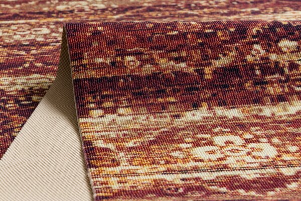Associated Weavers Běhoun pogumovaný DIGITAL - BERGEN Marocký Jetel bordó béžový Šíře: 65 cm