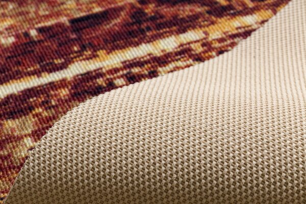 Associated Weavers Běhoun pogumovaný DIGITAL - BERGEN Marocký Jetel bordó béžový Šíře: 65 cm