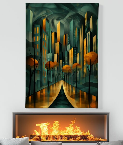 Obraz na plátně - Zlatá ulička v Chicagu FeelHappy.cz Velikost obrazu (šířka x výška): 30 x 40 cm