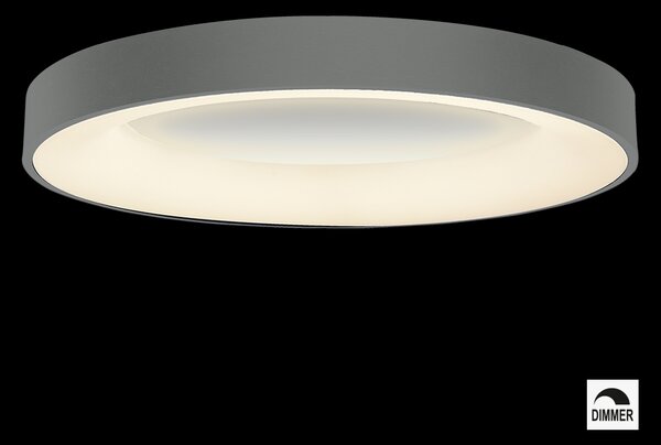 LUXERA LED přisazené stropní osvětlení GENTIS, 80W, denní bílá, 80cm, kulaté, šedé 18402