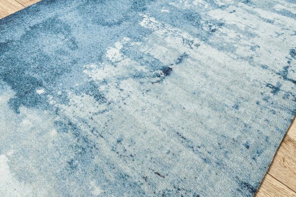 Associated Weavers Běhoun pogumovaný DIGITAL - CONCRETE Beton abstraktní modrý Šíře: 65 cm