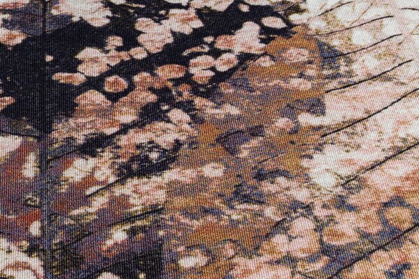Associated Weavers Běhoun pogumovaný DIGITAL - LEAVES Listy béžový růžový Šíře: 65 cm
