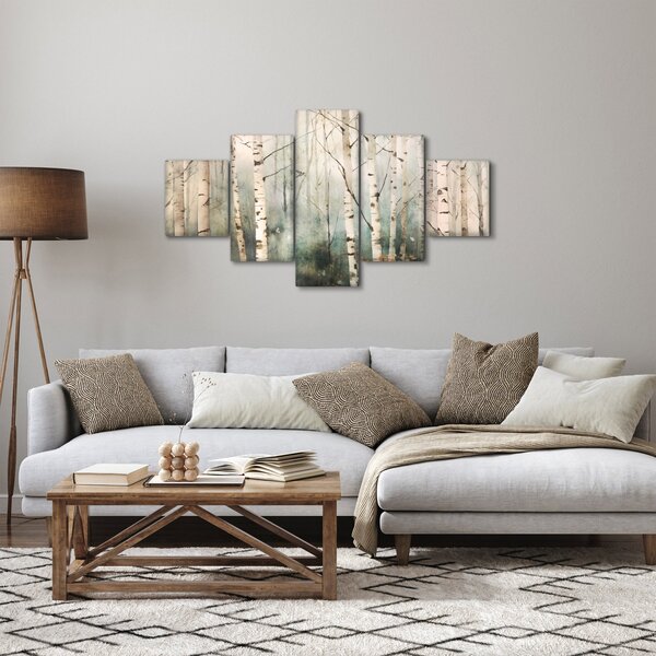 Obraz - Kresba lesního vzoru (125x70 cm)