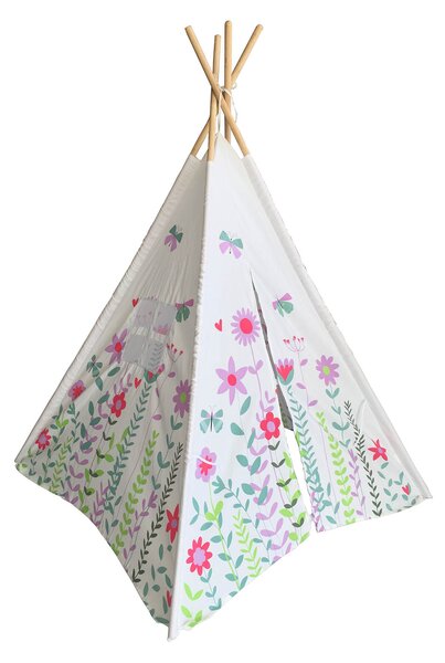 Hračka G21 stan Teepee Jarní louka, růžové kvítky
