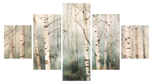 Obraz - Kresba lesního vzoru (125x70 cm)