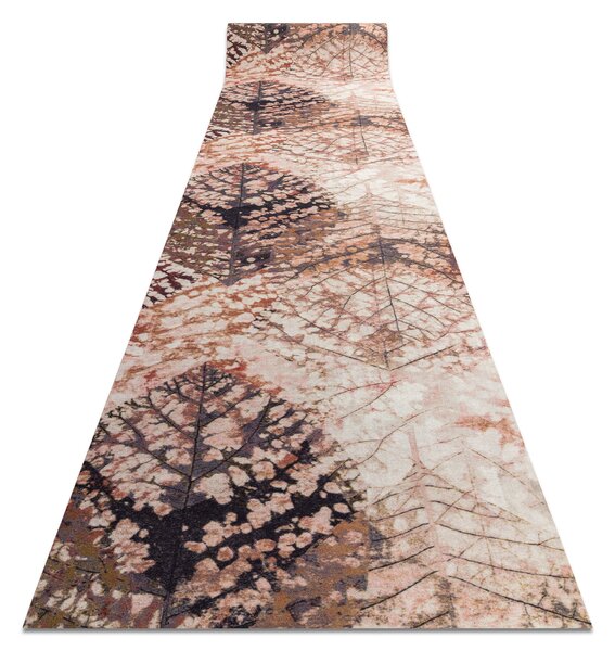 Associated Weavers Běhoun pogumovaný DIGITAL - LEAVES Listy béžový růžový Šíře: 65 cm