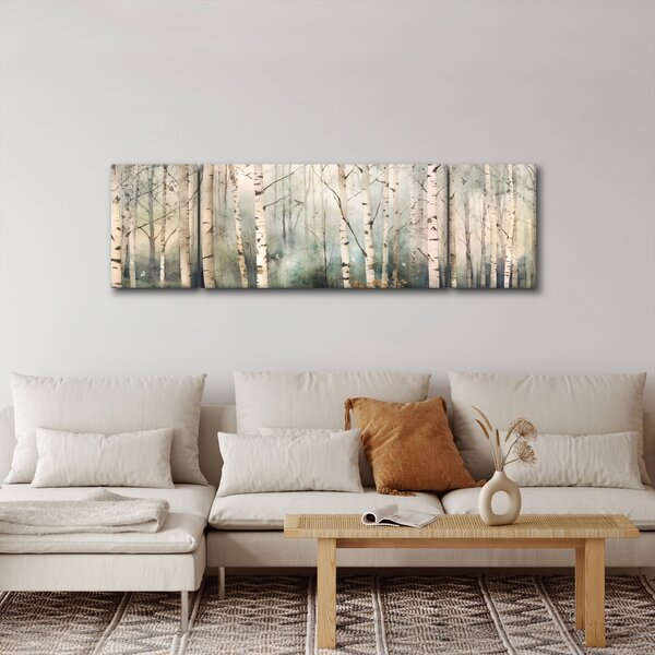 Obraz - Kresba lesního vzoru (170x50 cm)