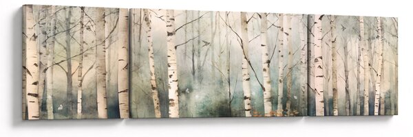 Obraz - Kresba lesního vzoru (170x50 cm)