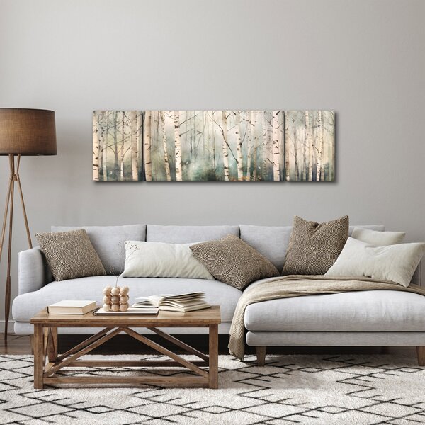 Obraz - Kresba lesního vzoru (170x50 cm)