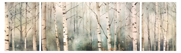 Obraz - Kresba lesního vzoru (170x50 cm)