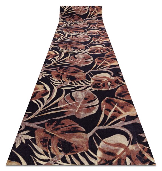 Associated Weavers Běhoun pogumovaný DIGITAL - MONSTERA Listy béžový růžový černý Šíře: 65 cm