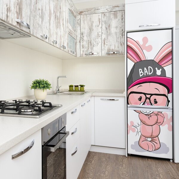 Nálepka fototapeta lednička Králík v čepici FridgeStick-70x190-f-86589650