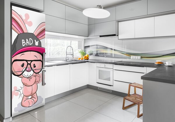 Nálepka fototapeta lednička Králík v čepici FridgeStick-70x190-f-86589650