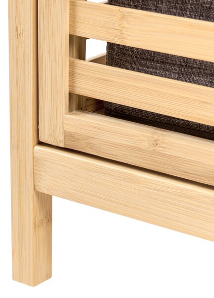 Výklopná skříňka na prádlo CEJAR 88 cm Bambus Světle hnědá
