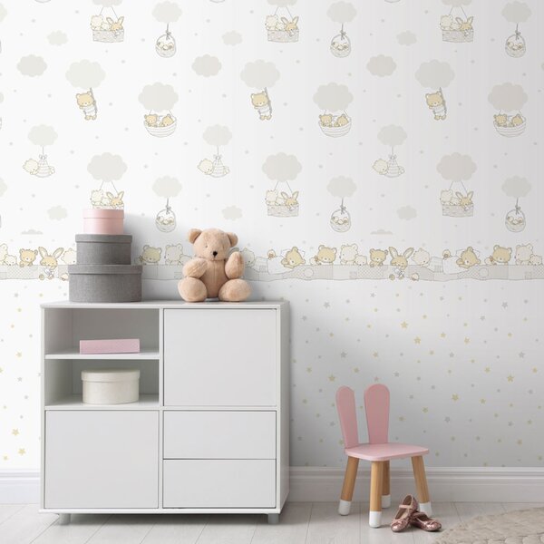 Dětská samolepící bordura se zvířátky 471-2, Pippo, ICH Wallcoverings