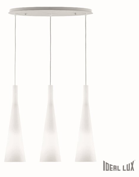 IDEAL LUX Závěsný lustr na lanku nad jídelní stůl MILK, bílý 30326