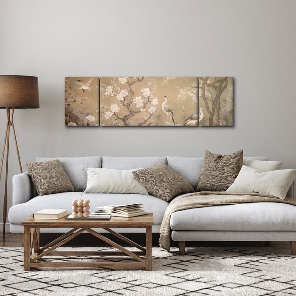Obraz - Kreslená japonská krajina (170x50 cm)