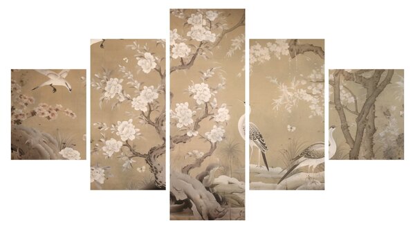Obraz - Kreslená japonská krajina (125x70 cm)