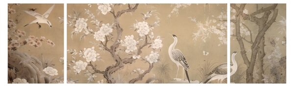 Obraz - Kreslená japonská krajina (170x50 cm)