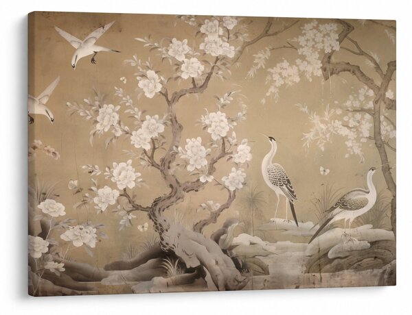 Obraz - Kreslená japonská krajina (70x50 cm)